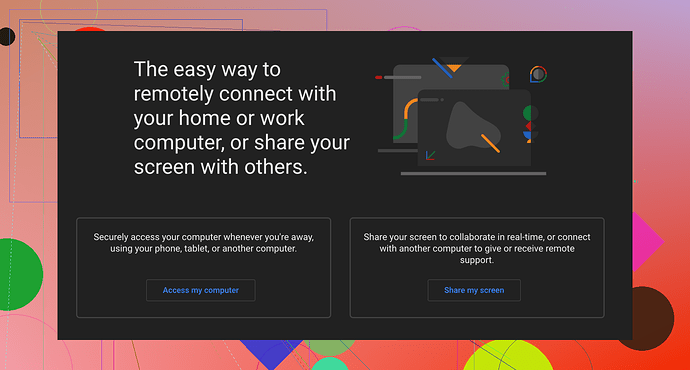 Chrome Remote Desktop Screenshot