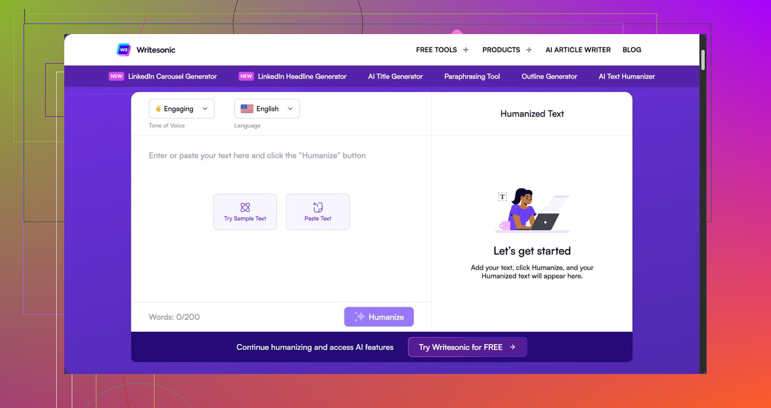 Writesonic AI Humanizer Review