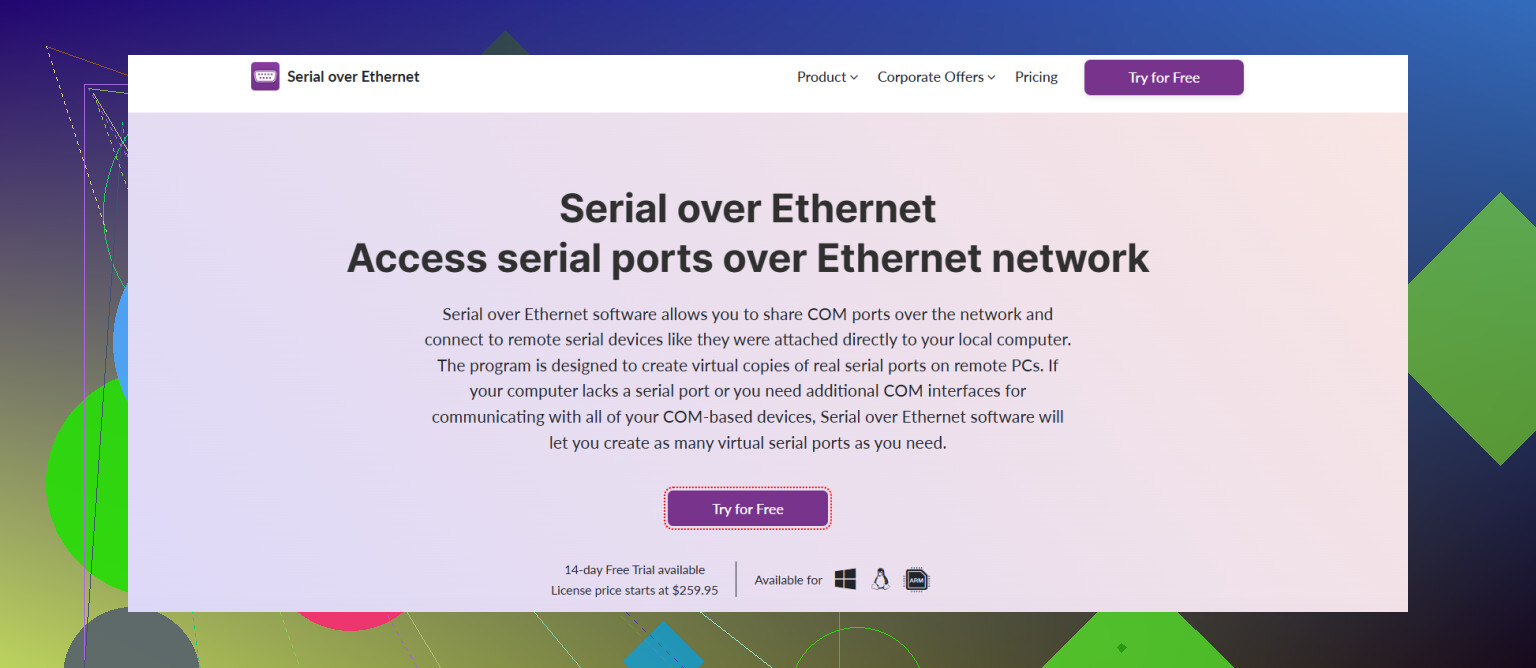 Need software recommendations for serial over TCP/IP?