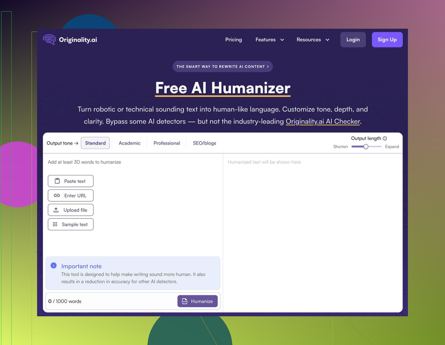 Originality AI Humanizer Review